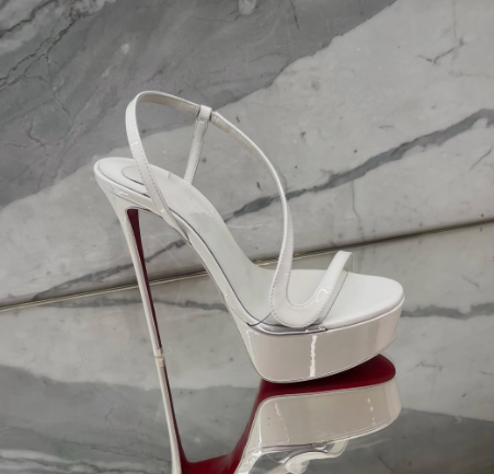 Luxury Lifestyle Shoes - Sandal Stiletto Platform Kulit Metalik Rose