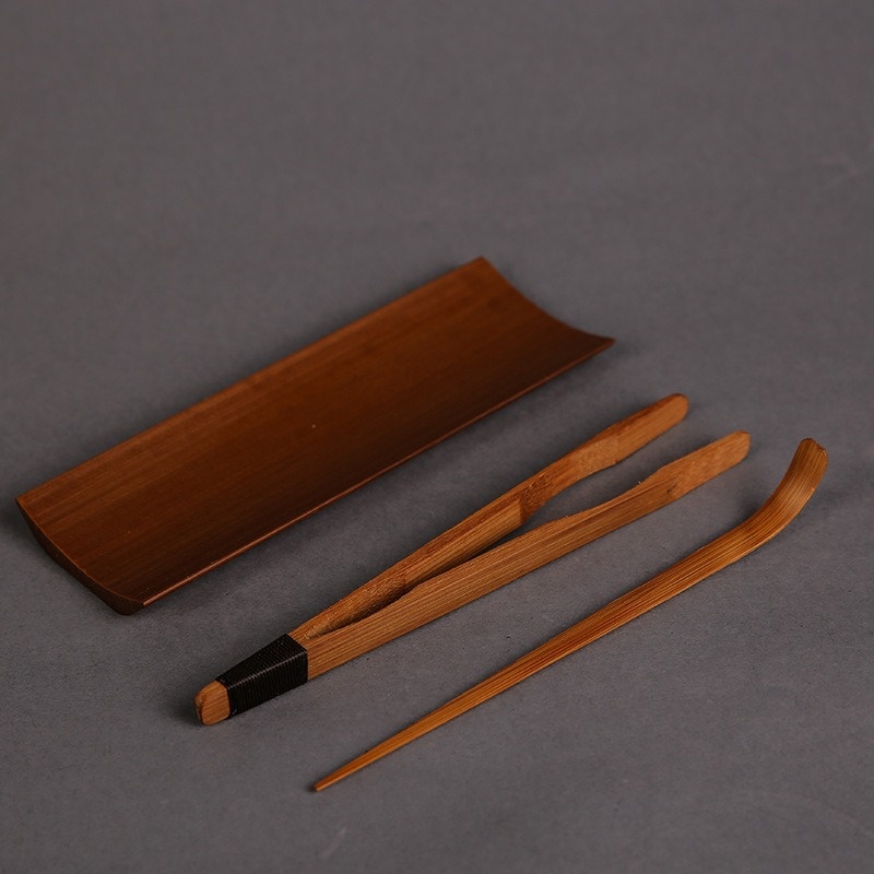 Bamboo Cutlery Set - 3/4/5 buah Set peralatan minum teh