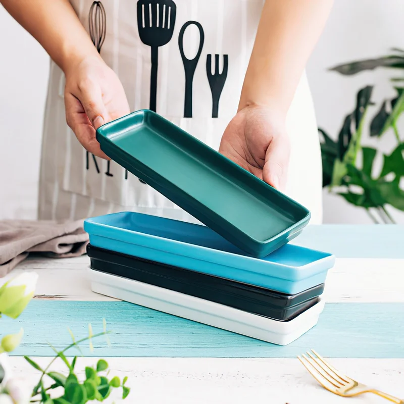 Marble Serving Board - Nampan Keramik Piring Makanan Barat Persegi
