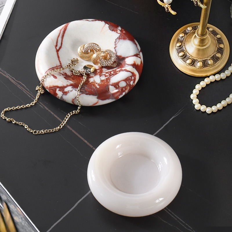 Marble Serving Board - Nampan Marmer Alami Gaya Wabi Sabi