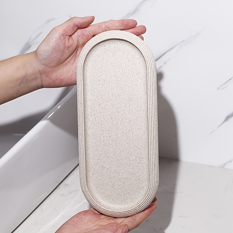 Marble Serving Board - Baki Oval Resin untuk Penyimpanan Handuk