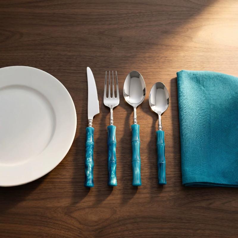 Set Peralatan Makan Dapur dari - Bamboo Cutlery Set ulasan dan harga