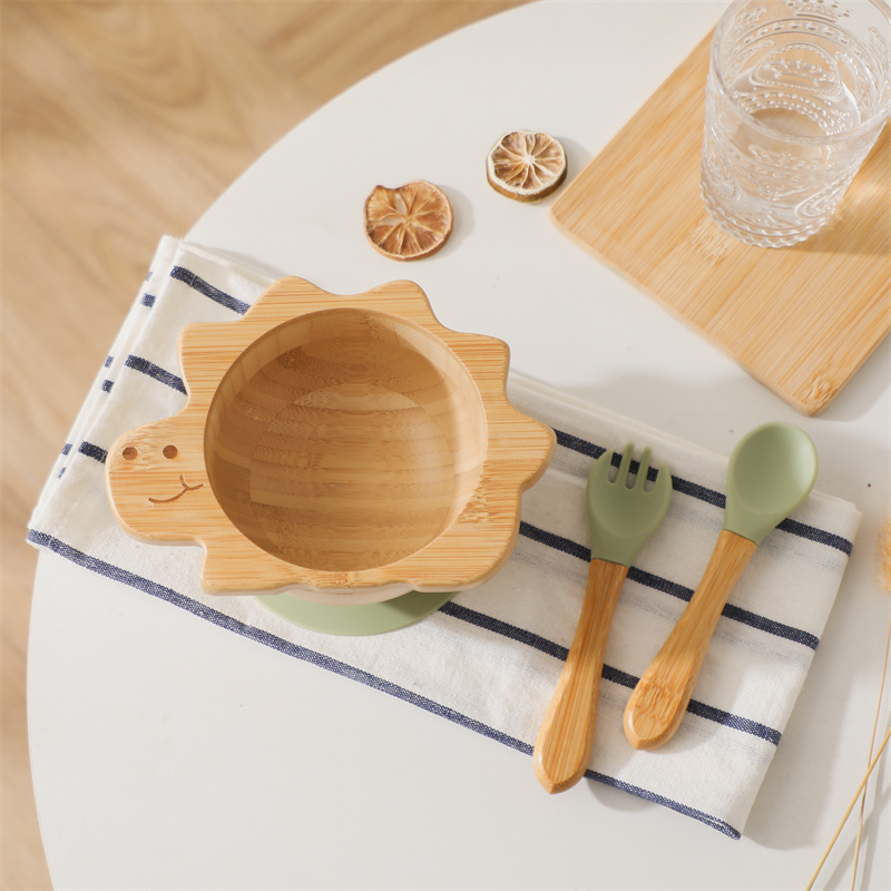 Peralatan makan kayu bayi Set  - Bamboo Cutlery Set ulasan dan harga