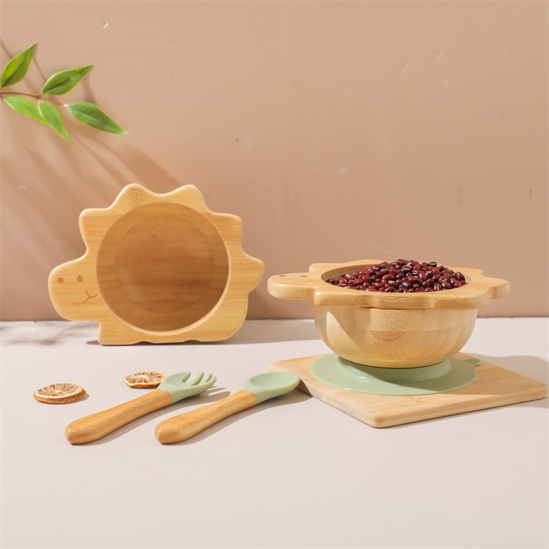 Peralatan makan kayu bayi Set  - Bamboo Cutlery Set ulasan dan harga