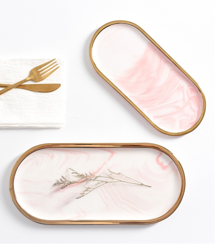 Nampan Tekstur Marmer Nordik N - Marble Serving Board ulasan dan harga