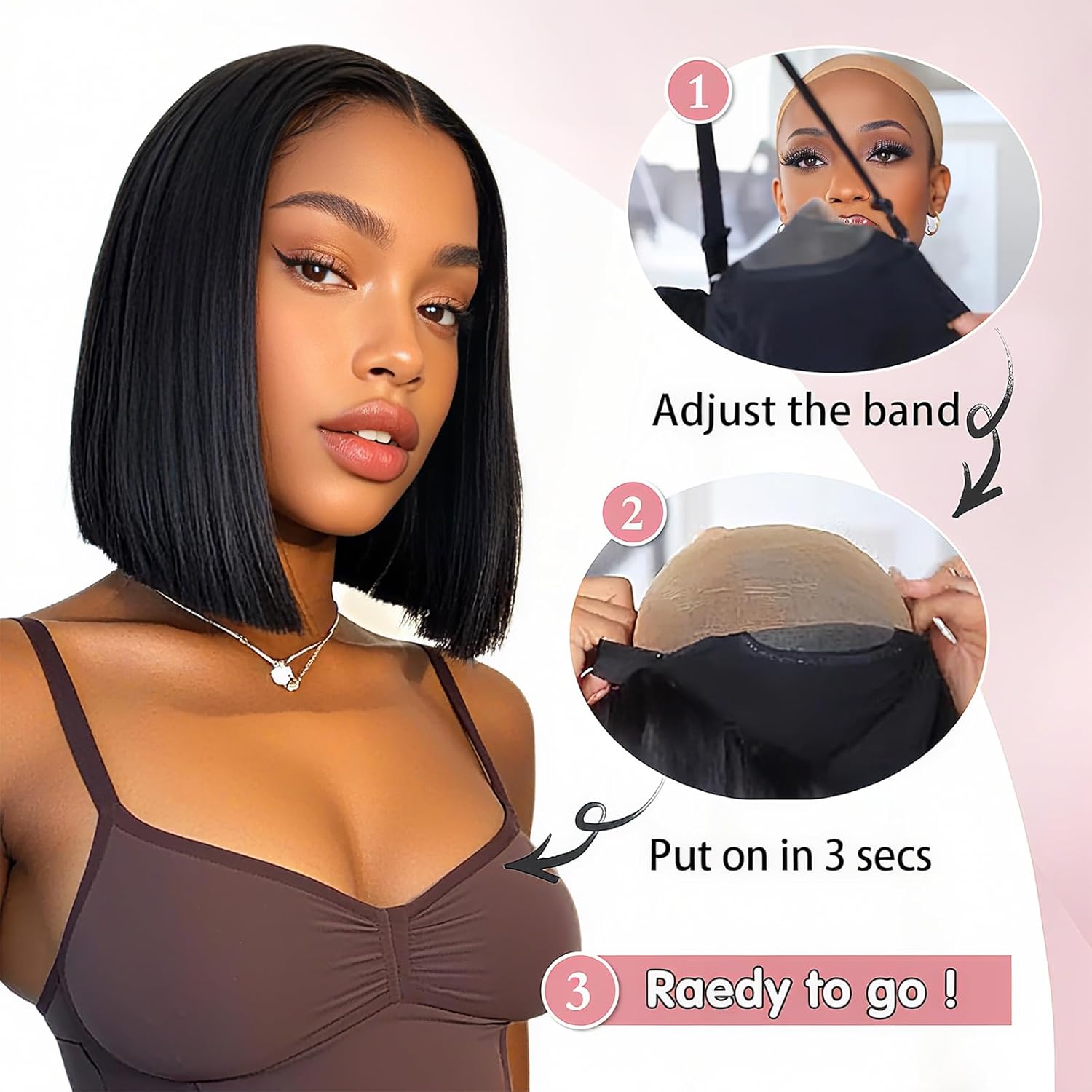 Wig Bob Pendek Smilegirl 5x5 H - Luxury Lifestyle Party ulasan dan harga