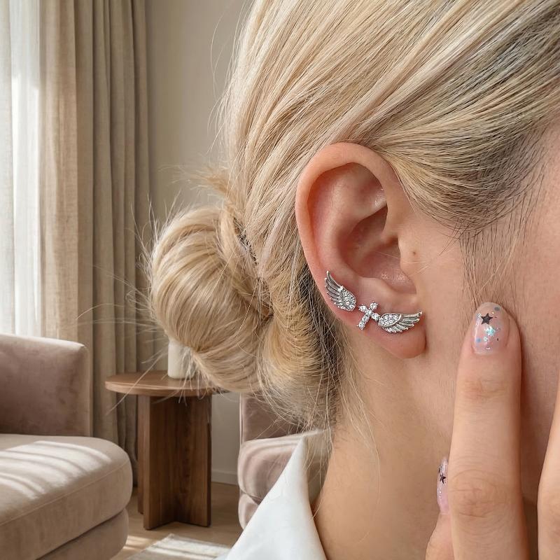 Anting Salib Sayap Malaikat Pe - Luxury Lifestyle Party ulasan dan harga