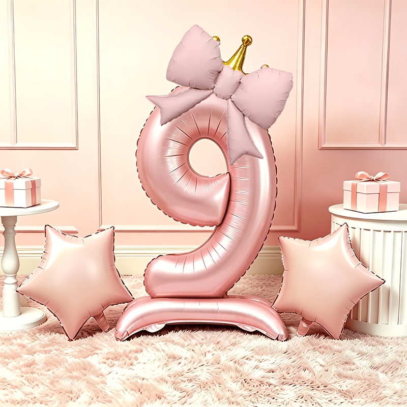 Balon 3D Pink Mewah Ringan 0-9 - Luxury Lifestyle Photography ulasan dan harga