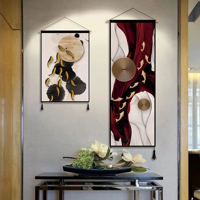 Dekorasi lukisan gulungan gant - Luxury Lifestyle Pictures ulasan dan harga